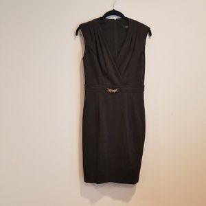 Ellen Tracy Mock Wrap Work Dress